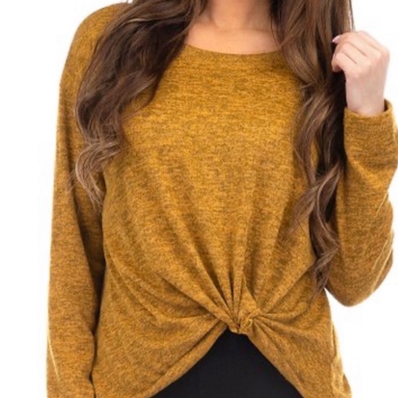 •NWT•XL-2X•MIA SUPER SOFT MARLED TWIST-FRONT SWEATER•NEW - Picture 2 of 10